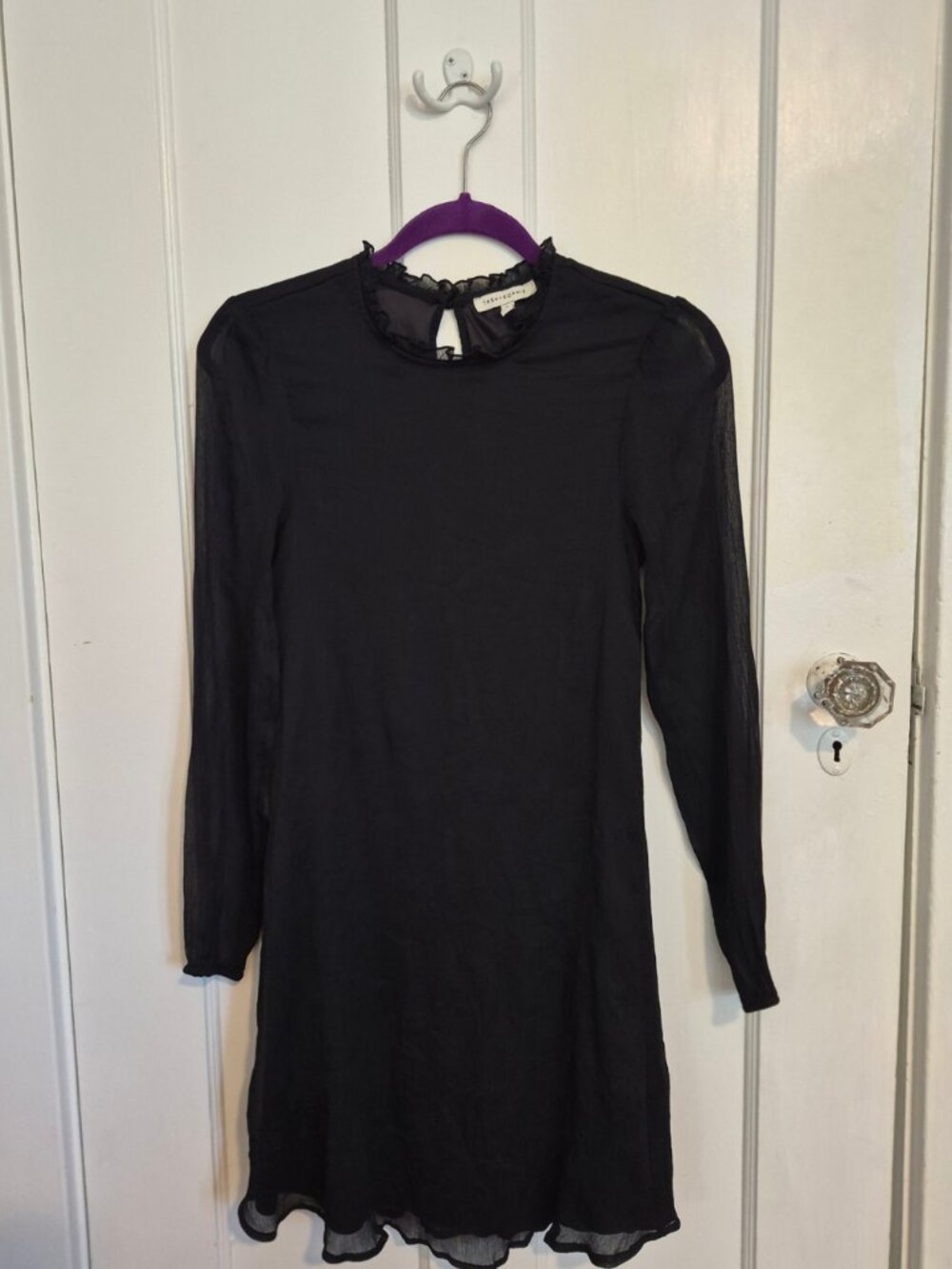 S Black Ruffle Dress